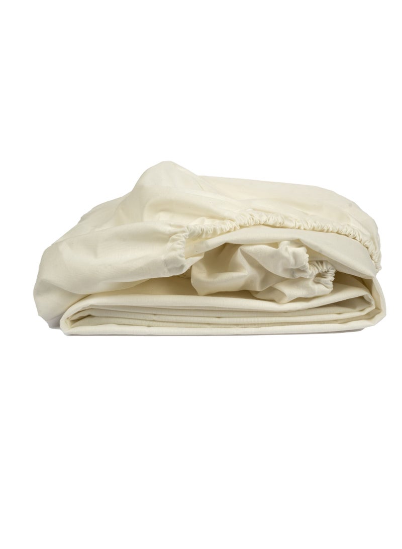 Home of linens ملاءة جاهزة أوف وايت 100x200  - Image 1
