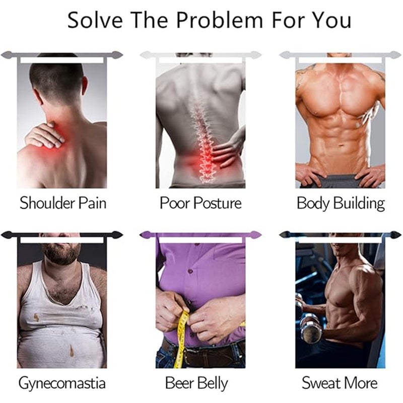 SLIM'N LIFT Slim ’N Lift Men’s Slimming Body Shaper Vest White S – Tummy Control & Posture Enhancer - Image 4