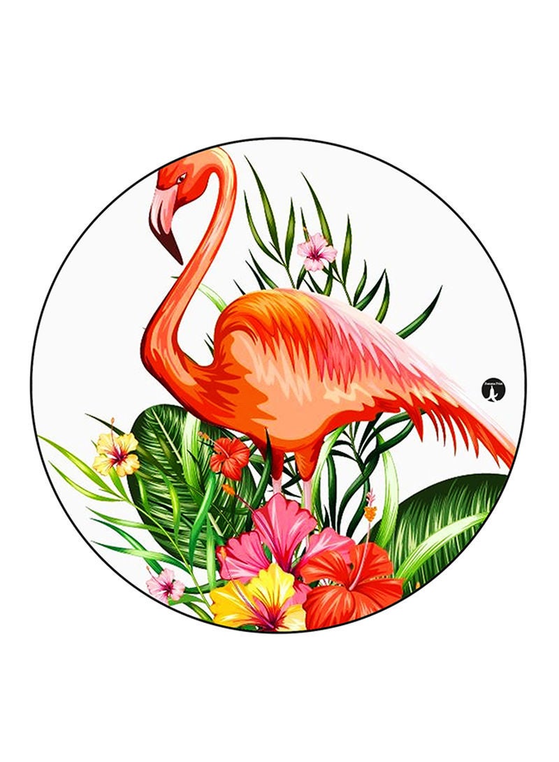 A Flamingo Printed Mouse Pad Multicolour