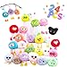 OMyFav 24 PCs Kids Keychains Fuzzy Plush Keychain Bulk for Birthday Goodie Bags Stuffers Party Favors Pinata Toys Classroom Prizes Elementary Monster Keychains Bulk for Kids Treasure Box Prizes - Image 3
