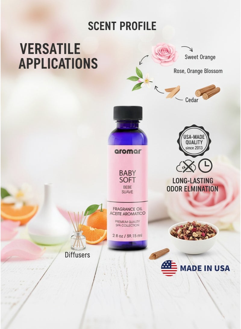 Aromar Spa Aromatic Oil  Baby Soft Fragrance, 59.15ml - Image 2