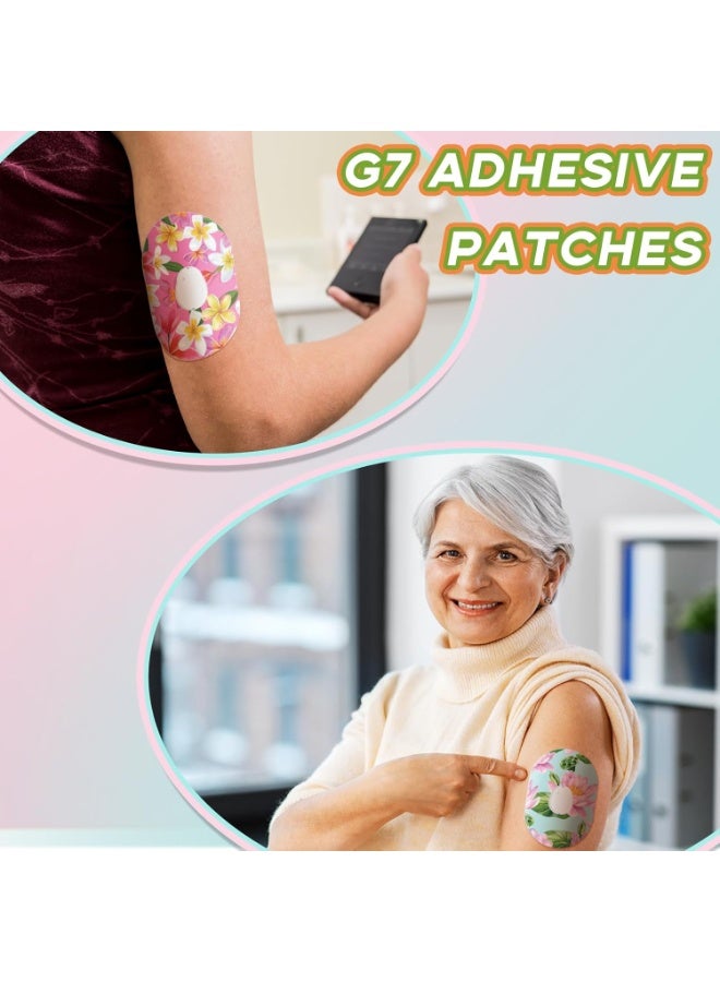 SYOSI 25 Pcs Adhesive Patch for Dexcom G7, Sweatproof Colorful Floral Pre-Cut Glucose Monitor Protection Tape, Variety Pack for CGM - Image 3