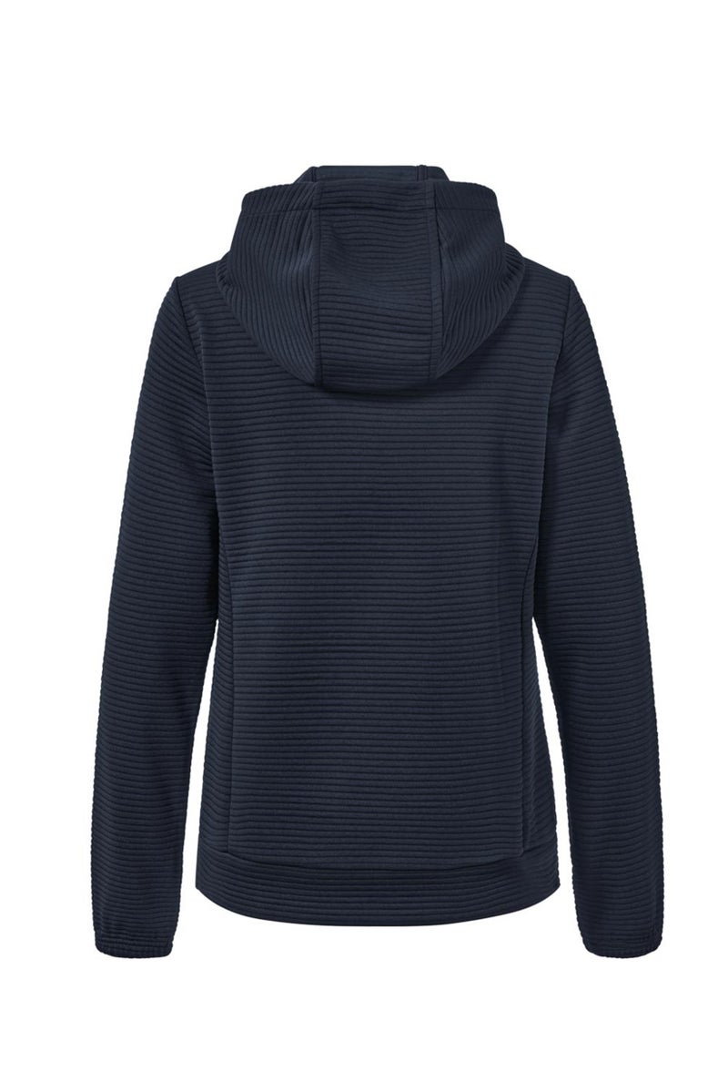 Tchibo Women Hooded Textured Long Sleeves Sweatshirt, Navy - Image 3