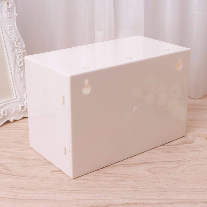 Kazenzo 9 Grid Mini Plastic Acrylic Multipurpose Drawer Storage Box for Multi Layer Jewelry Sundries Organizer Desktop Office Supplies Cabinet White - Image 5