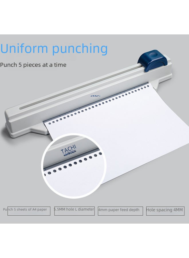 Tachi Handheld Hole Puncher 30 Hole Hand Push Multifunctional Coil Student Stationery Test Paper Office Bill Puncher - Image 4