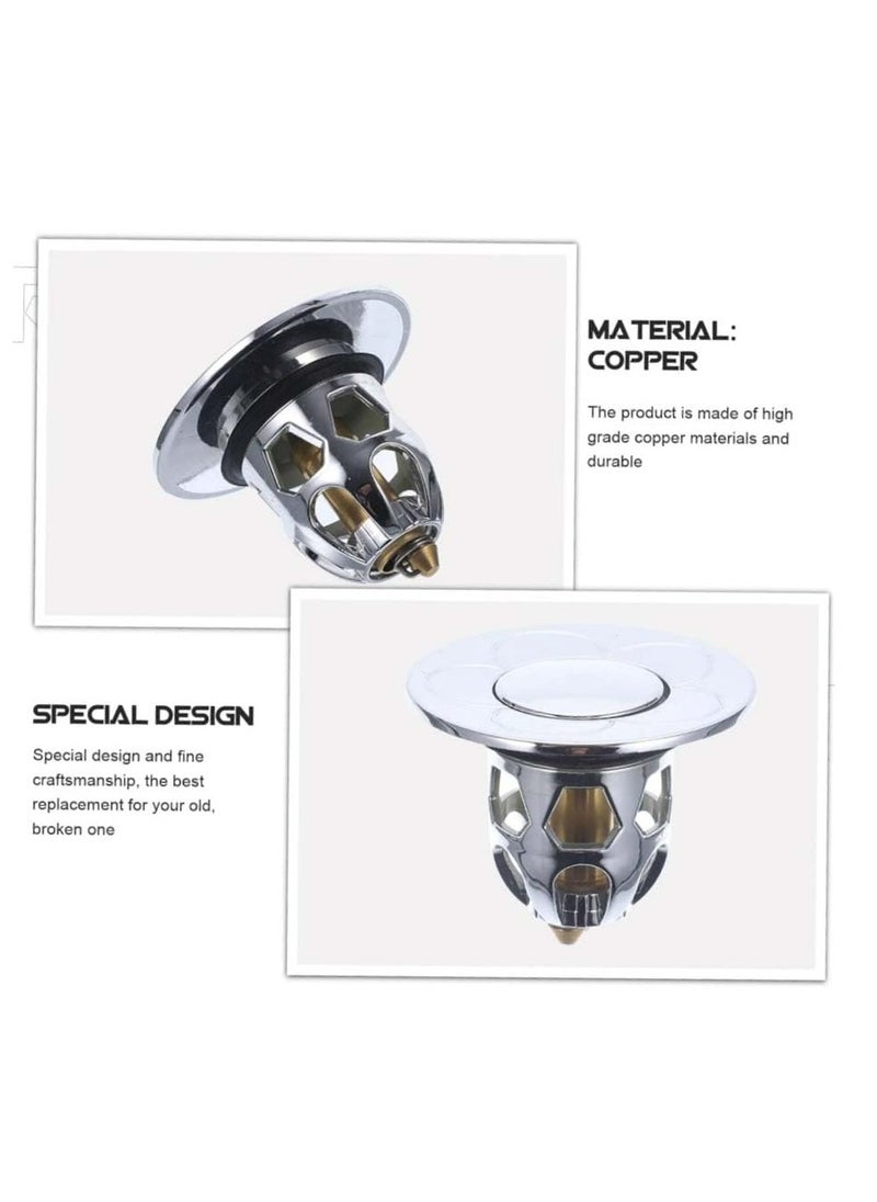 Oasisgalore - 2Pcs Pop Up Sink Plugs - Image 1