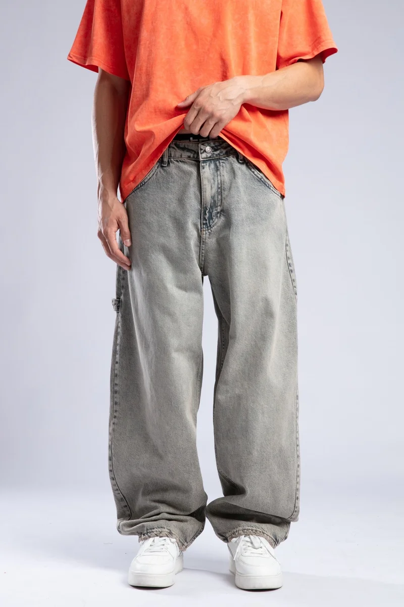 كاتش بنطال جينز فضفاض