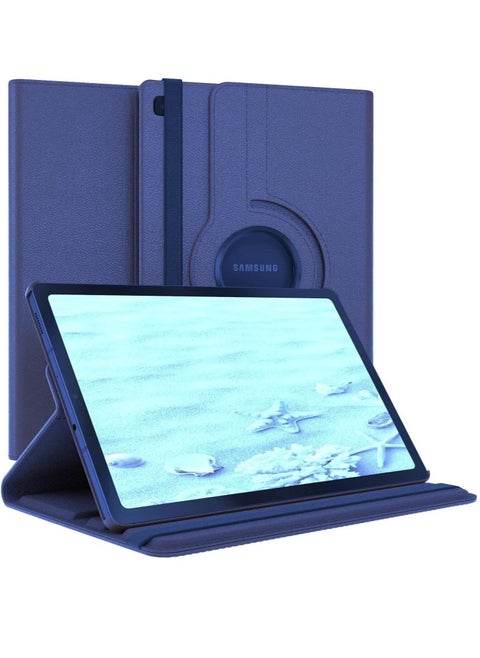 Rotating Case for Samsung Galaxy Tab A7 10.4 (2020/2022) [T500/T505/T507/T509] – [360-Degree Stand] [Auto Sleep/Wake] Folio Leather Smart Tablet Cover (Navy Blue)