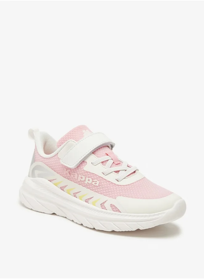 Kappa Girls' Colourblock Sports Shoes with Hook and Loop Closure