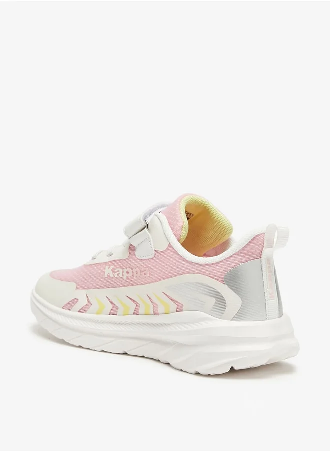 Kappa Girls' Colourblock Sports Shoes with Hook and Loop Closure