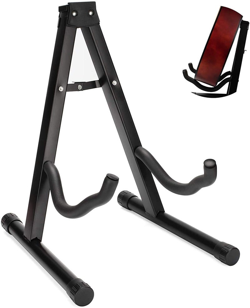 MUSTANG Guitar Stand Foldable Universal A-Frame Style Guitar Stand Black For Acoustic Electric Guitars - Image 1