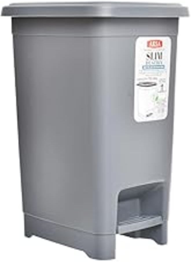 AKSA Aksa Ware Slim Plastic Dust Bin 10 litre - Dark Grey 