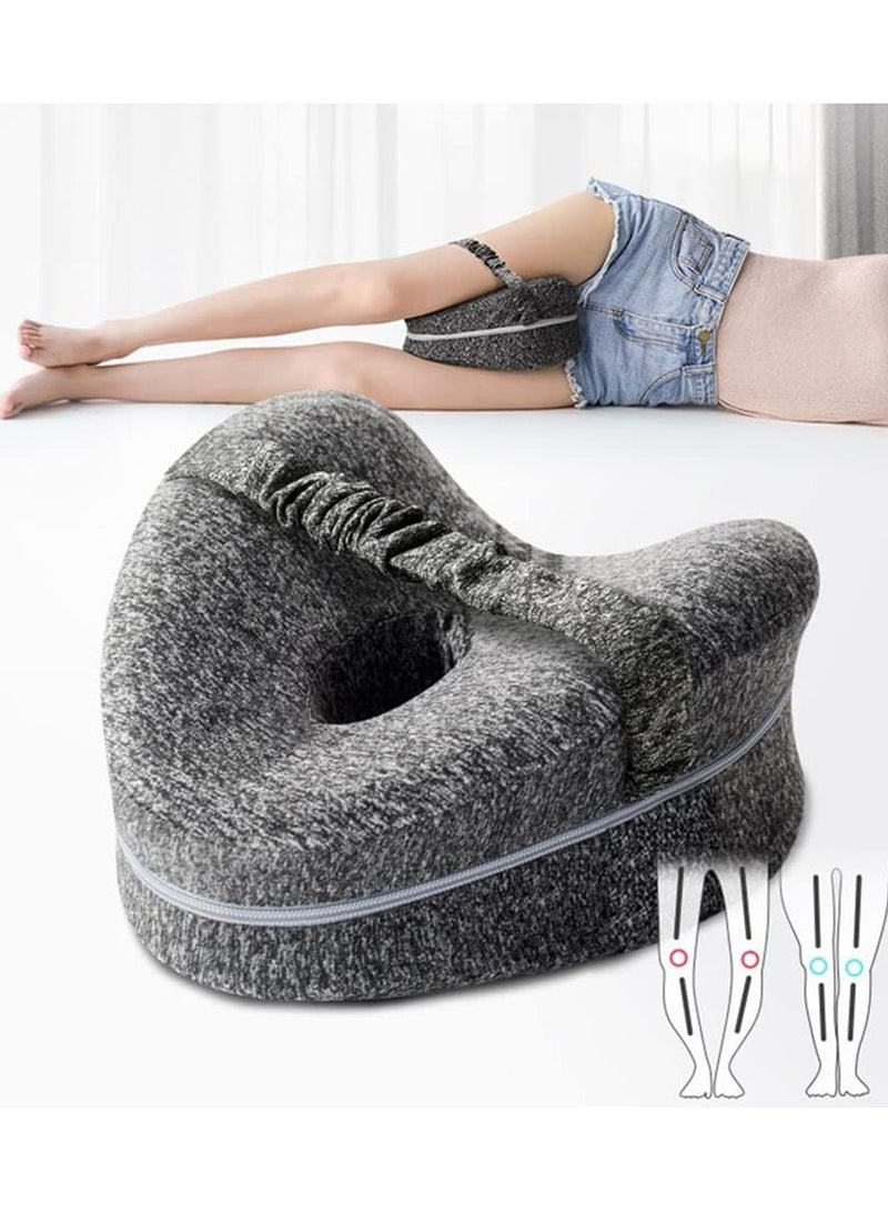 Knee Pillow Side Sleeper Leg Pillow Knee Pillow Side Knees Folder Leg Pads for Side Sleepers Orthopaedic Memory Foam Pillow Side Sleeper Support Legs Knee Back for Sciatica, Back, and Hip Pain Relie  - Image 1