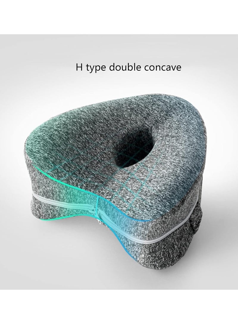 Knee Pillow Side Sleeper Leg Pillow Knee Pillow Side Knees Folder Leg Pads for Side Sleepers Orthopaedic Memory Foam Pillow Side Sleeper Support Legs Knee Back for Sciatica, Back, and Hip Pain Relie  - Image 5