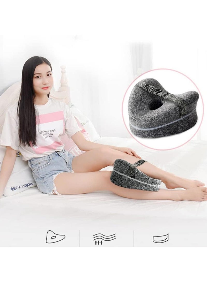 Knee Pillow Side Sleeper Leg Pillow Knee Pillow Side Knees Folder Leg Pads for Side Sleepers Orthopaedic Memory Foam Pillow Side Sleeper Support Legs Knee Back for Sciatica, Back, and Hip Pain Relie  - Image 2