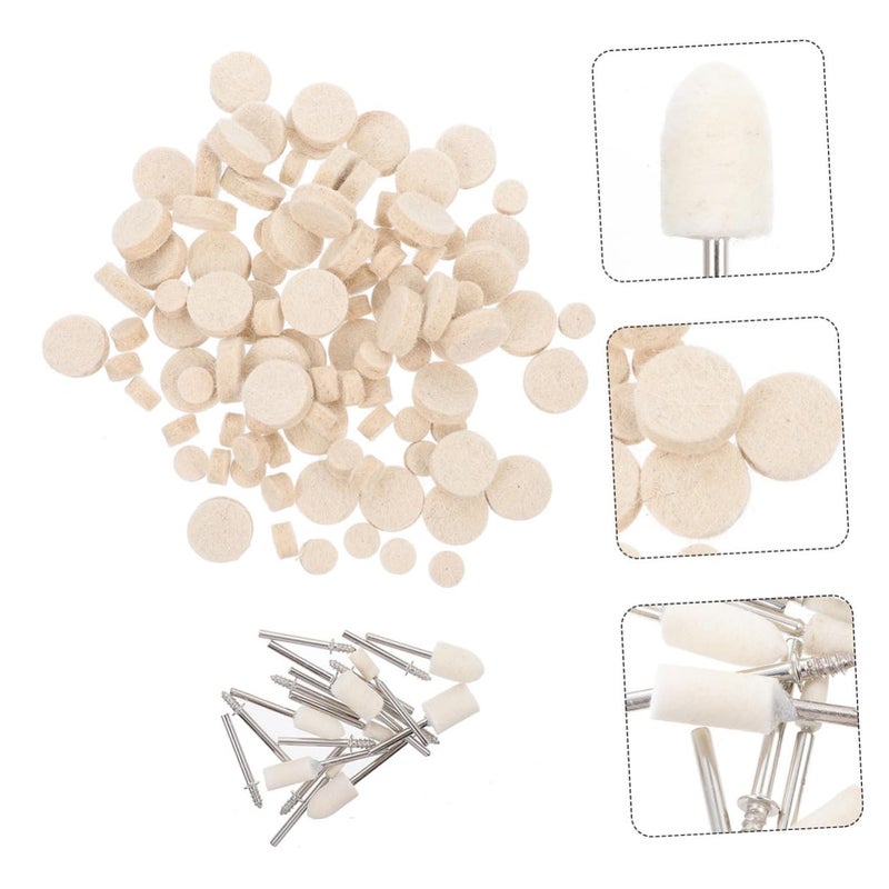 JECOMPRIS Lightweight 120pc Wool Felt Polishing Kit Ideal for Molds Electronics Glass Equipment - Image 5