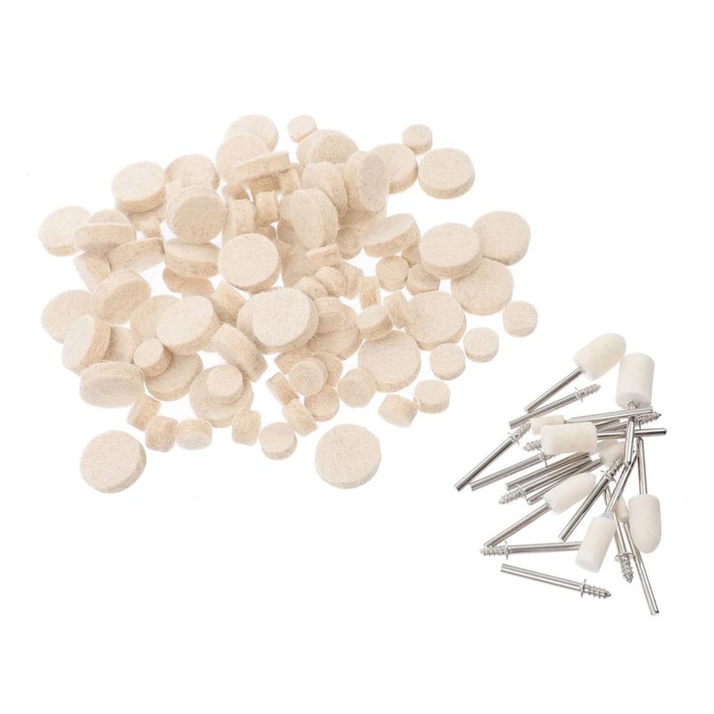 JECOMPRIS Lightweight 120pc Wool Felt Polishing Kit Ideal for Molds Electronics Glass Equipment - Image 1