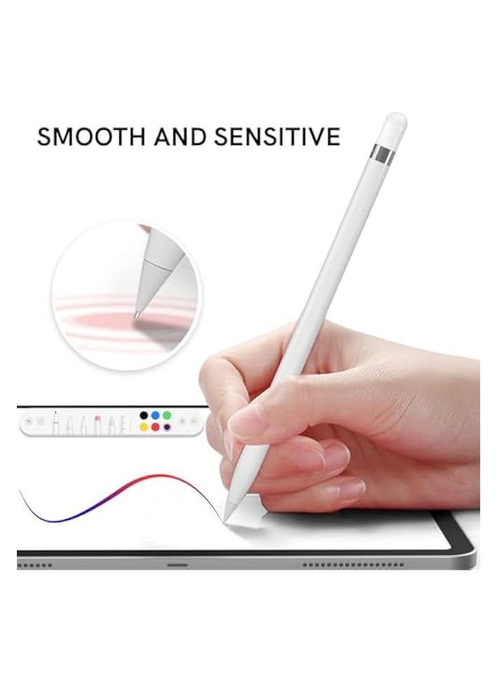 PROMASS 4 Pack Replacement Pencil Tip Compatible with Apple Pencil 1st/2nd Gen, Wear-Resistant Fine Point Precise Control and No Wear Out 0.78mm Longer Tip for iPad Pencil, B Style, 4 Color  - Image 2