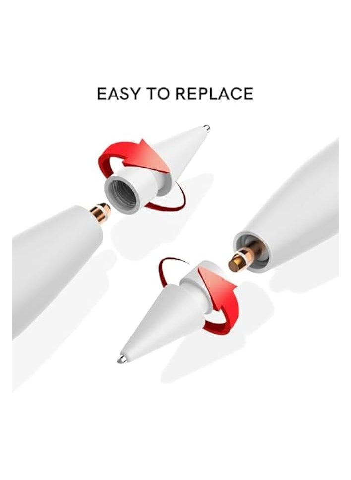 PROMASS 4 Pack Replacement Pencil Tip Compatible with Apple Pencil 1st/2nd Gen, Wear-Resistant Fine Point Precise Control and No Wear Out 0.78mm Longer Tip for iPad Pencil, B Style, 4 Color  - Image 3
