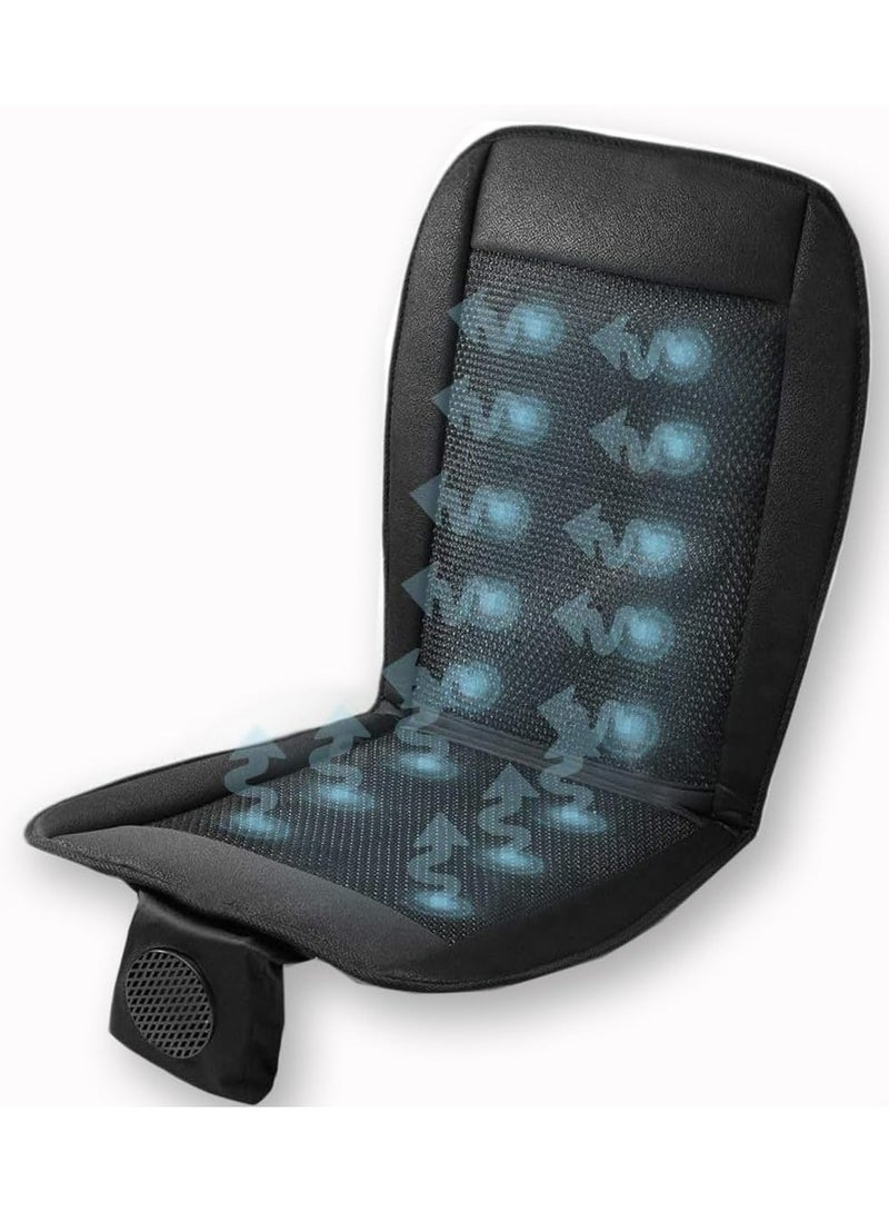 TLAXCA Cooling Car Seat Cushion - Black 12V Automotive Adjustable Temperature Comfortable Cooling Car Seat Cushion - Image 1