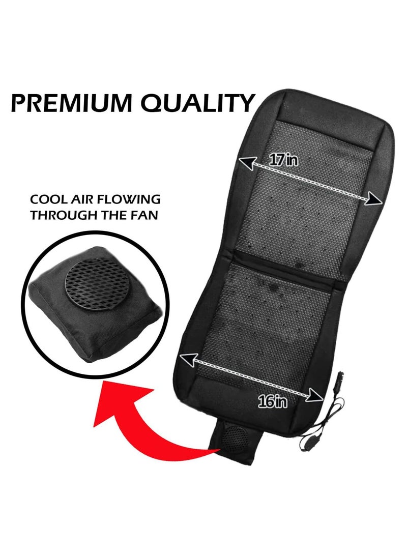 TLAXCA Cooling Car Seat Cushion - Black 12V Automotive Adjustable Temperature Comfortable Cooling Car Seat Cushion - Image 3
