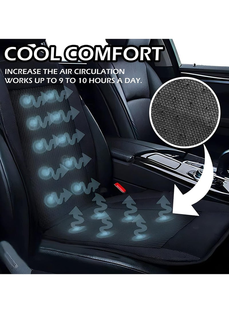 TLAXCA Cooling Car Seat Cushion - Black 12V Automotive Adjustable Temperature Comfortable Cooling Car Seat Cushion - Image 4