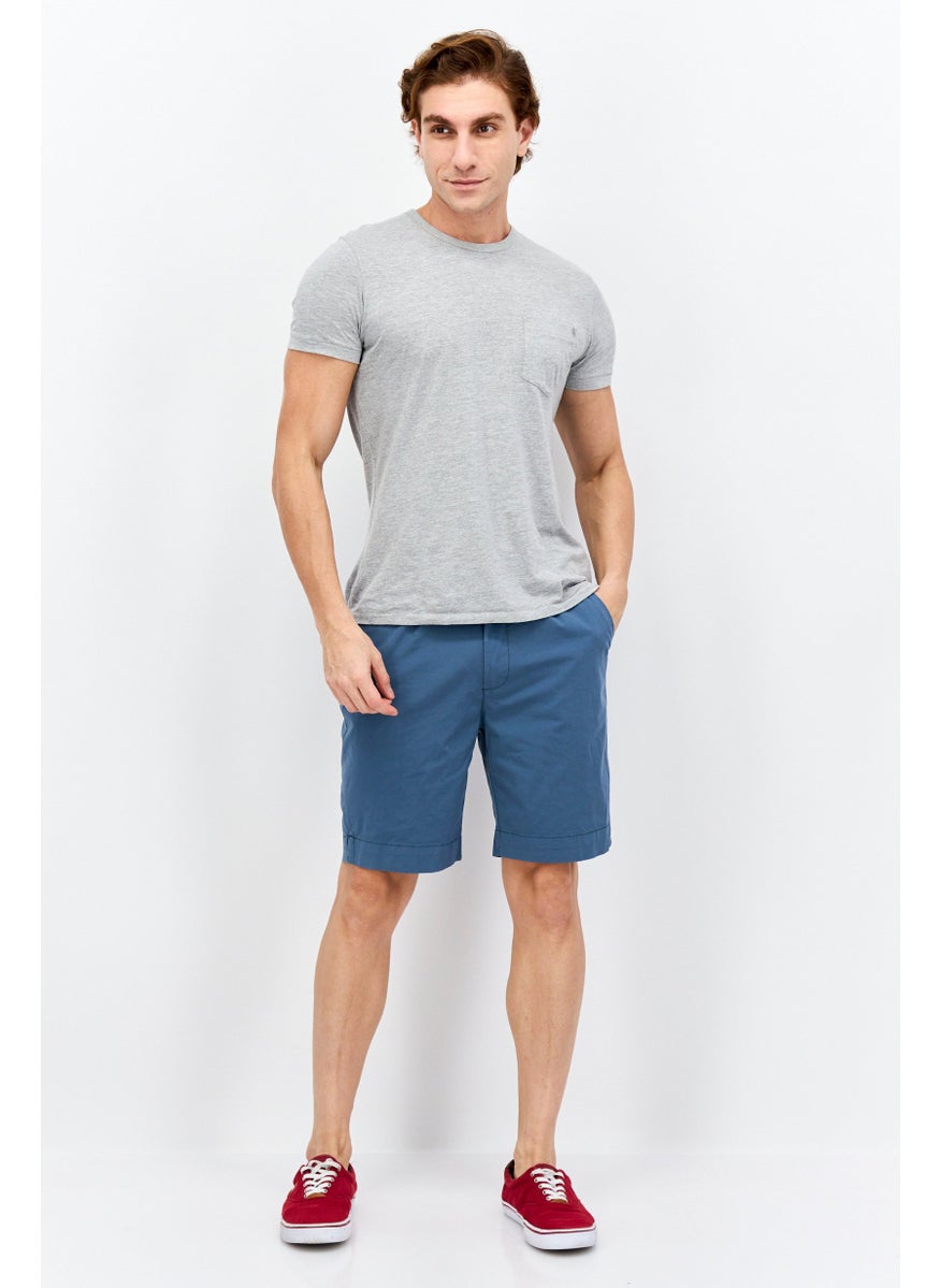 Sorbino Men Drawstring Solid Bermuda Short, Slate Blue  - Image 2