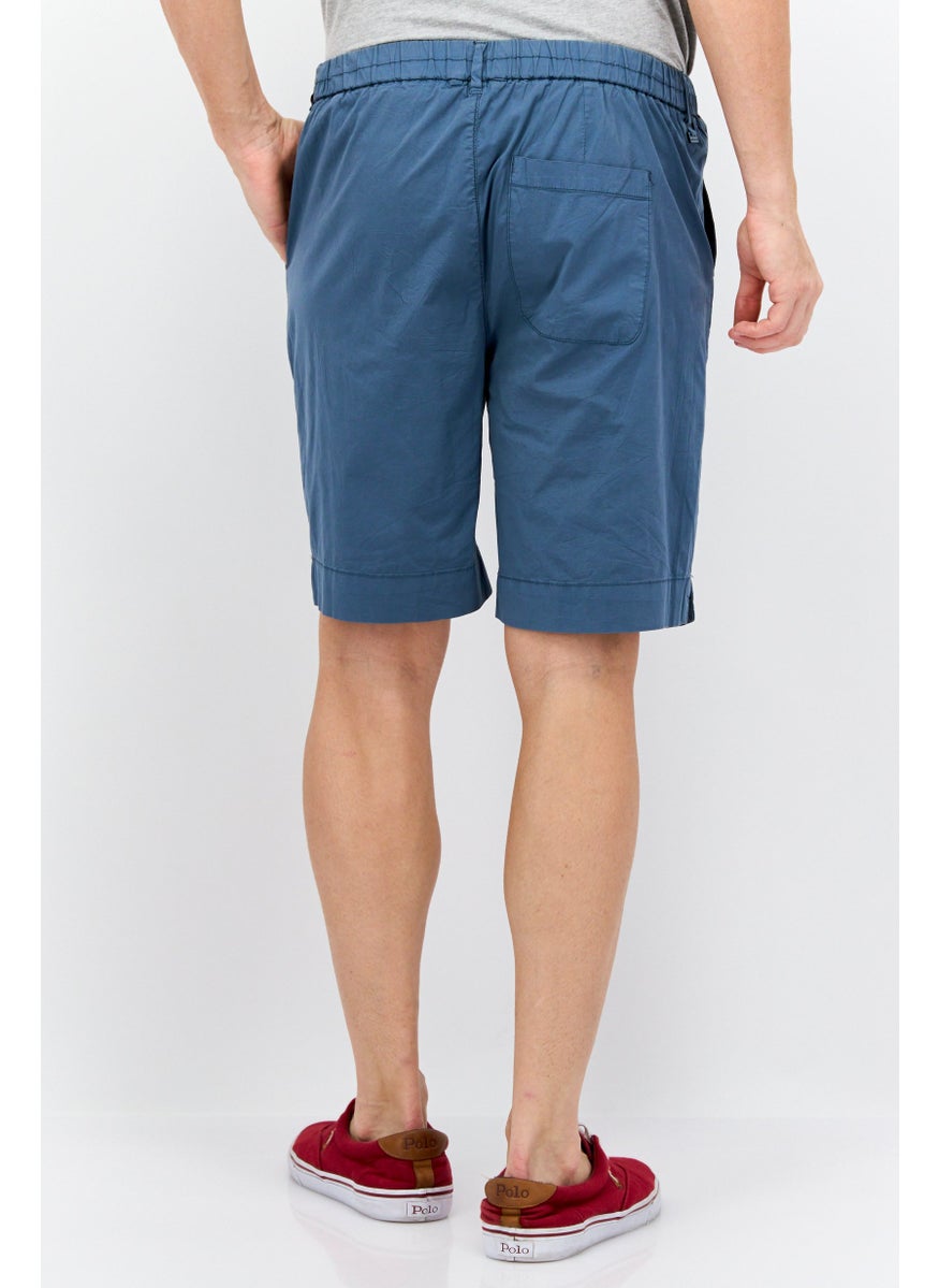 Sorbino Men Drawstring Solid Bermuda Short, Slate Blue  - Image 3