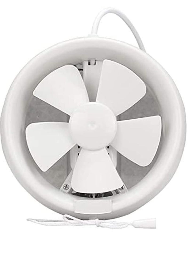 Electric Exhaust Fan – High-Speed Ventilation Fan for Kitchen & Bathroom – 6-Inch, White, Wall Mount AC 110-220-240V - Image 1