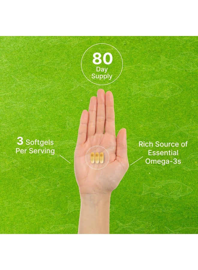 DEAL SUPPLEMENT Omega 3 Fish Oil Supplements, 3,000mg Per Serving, 240 Softgels - EPA 1,200mg + DHA 900mg - Burpless Pills, Lemon Flavored, Wild Caught - Brain & Heart Support - Mercury Free, Non-GMO - Image 5