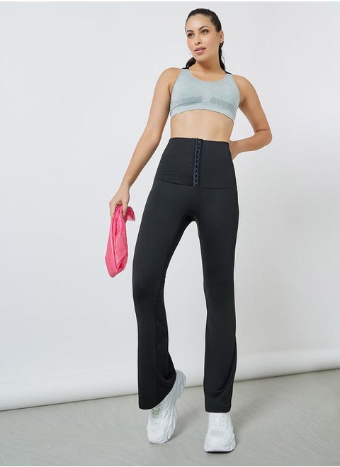 Hook & Eye Tummy Control Flare Pants