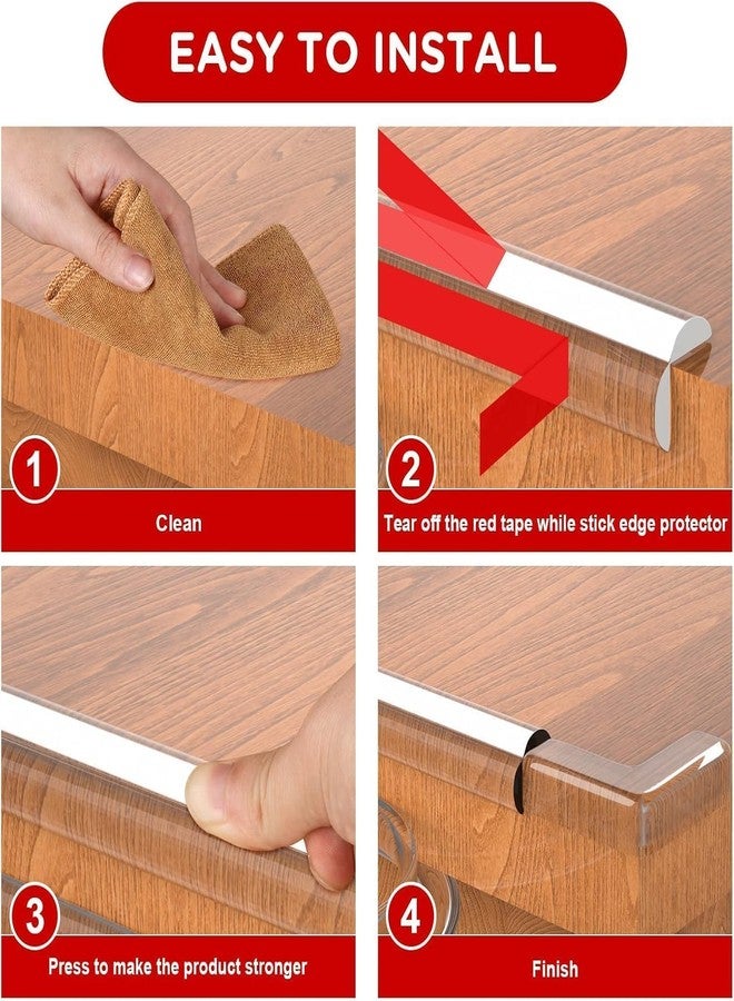 KELVEE شريط حماية الحواف المصنوع من السيليكون من KELVEE بطول مترين، لحماية حواف وزوايا الأثاث والمكاتب والزوايا الحادة، وسادة أمان للأطفال - ناعم ومتين للأطفال (2 متر + 4 زوايا) - Image 3