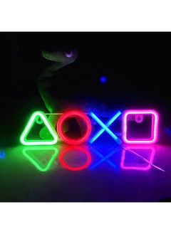 لينوفو لوحة زينة بأضواء LED متعددة الألوان بشكل رمز اللعبة - تعمل بUSB والبطارية - 35 × 9 سم  - Image 2