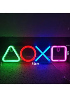 لينوفو لوحة زينة بأضواء LED متعددة الألوان بشكل رمز اللعبة - تعمل بUSB والبطارية - 35 × 9 سم  - Image 4