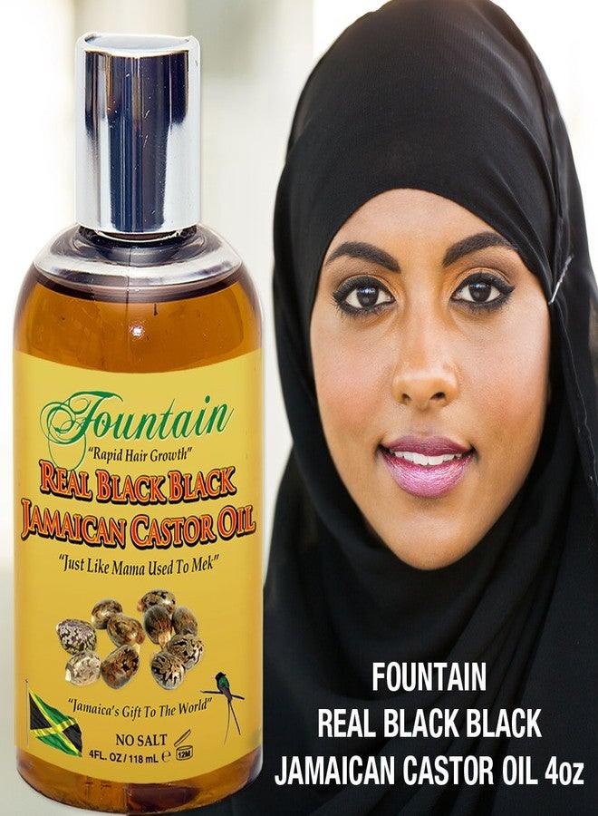 Fountain Real Black Black Jamaican Castor Oil 4 Ounces - Image 1