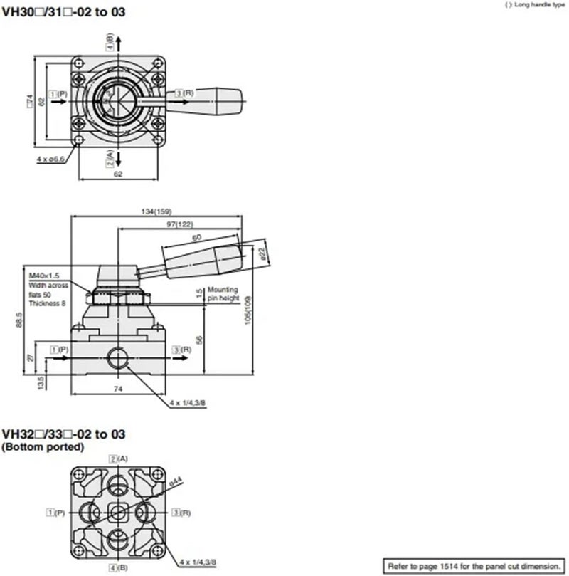 Hand Valve VH300-02 VH301-02 VH300-03 VH302-03 VH300-N02 VH310-03 VH312-03 VH310-02 VH300-N02-R VH312-02 VH302-02-R VH322-02(VH300-02) - Image 5