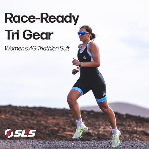 SLS3 Triathlon Suits Women - One Piece Tri Suit Women with Comfortable and Durable FRT Fabric - No Shelf Bra (Blue Rose, Small) - Image 3