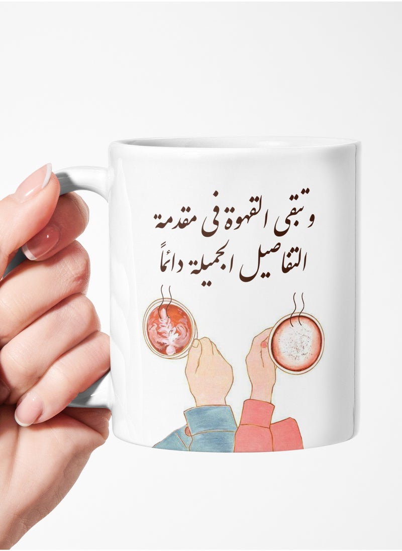 فون بلانت كوب وتبقى القهوة في مقدمة التفاصيل الجميلة دائما مج من السيراميك للشاي والقهوة 