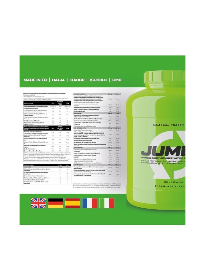 Jumbo Protein Drink Powder With 6 Carbohydrates ,Chocolate Flavored, 16 Servings