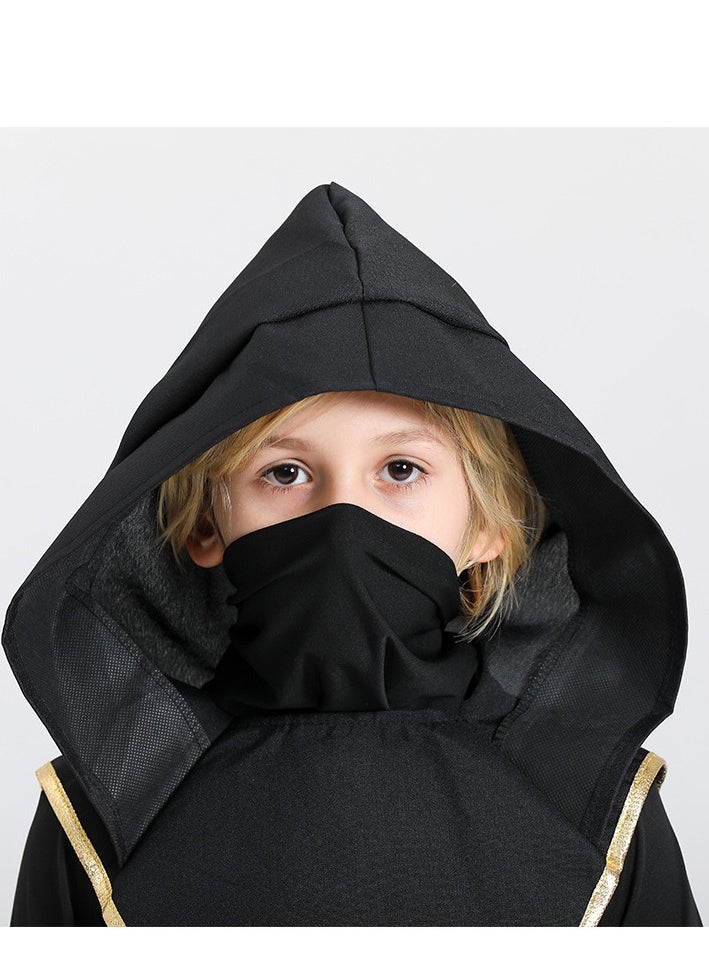 xppier Ninja Costume Boy Halloween Kids Costume With Ninja Foam Accessories Best Children Gift, 6-8 Years  - Image 5