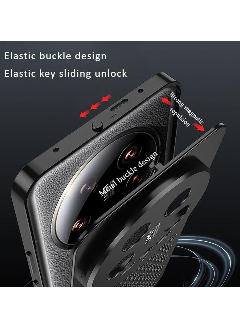 General Metal Elastic Buckle Case Compatible with Xiaomi 15 Ultra, Aluminium Alloy Heat Dissipation Spring Buckle Shock and Drop Protective Case for Xiaomi 15 Ultra  - Image 2