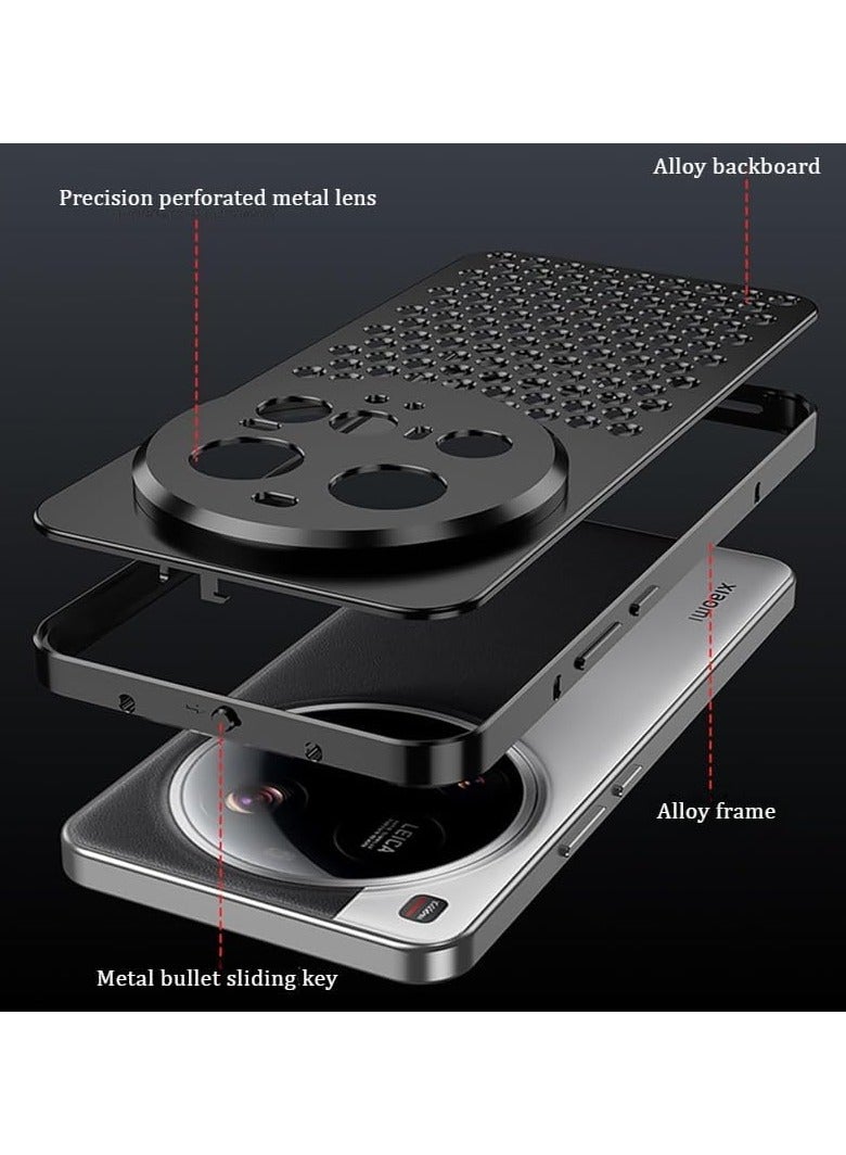 General Metal Elastic Buckle Case Compatible with Xiaomi 15 Ultra, Aluminium Alloy Heat Dissipation Spring Buckle Shock and Drop Protective Case for Xiaomi 15 Ultra  - Image 4