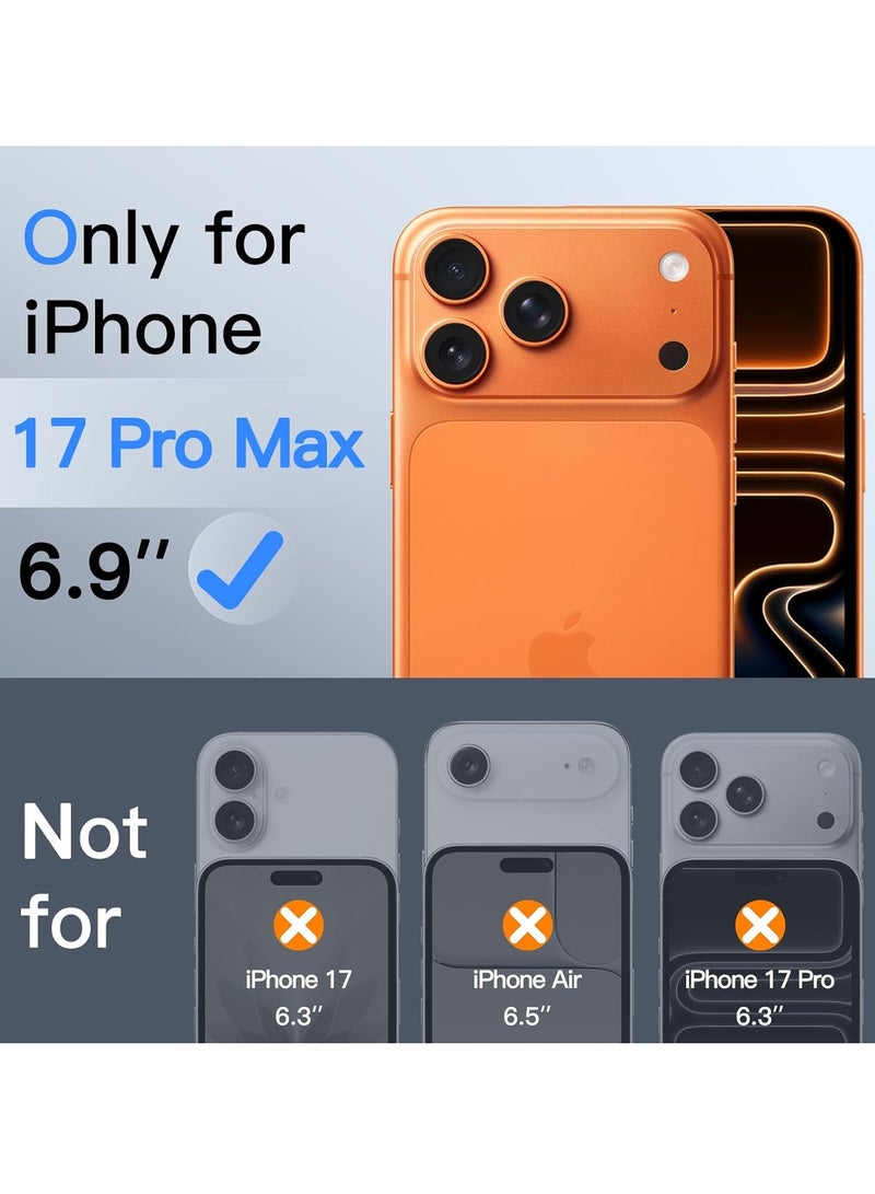 DUSALA iPhone 17 Pro Max Case Compatible with Magsafe Camera Lens Protection Cover with Full HD 9D Tempered Glass For iPhone 17 Pro Max Anti-Yellowing Drop Protection Cover for iPhone 17 Pro Max 6.9-inch - Image 2