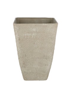 serene High Quality Fibreglass Sandy Stone Planter Beige 67.5 x 48 x 48 cm SL6115A+  - Image 1