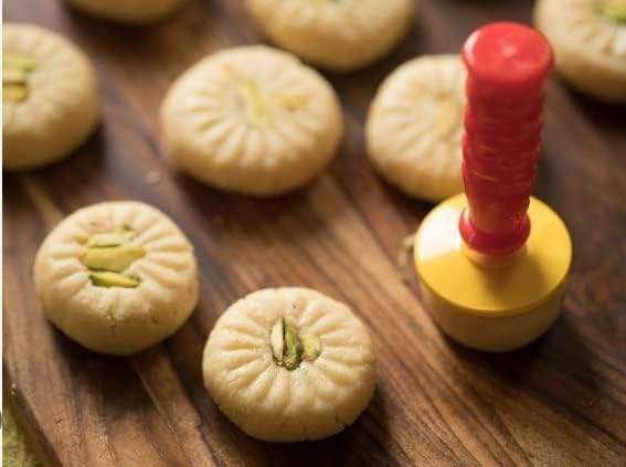 Adrlo Adrlo 10 Pcs Peda Sweet Maker Prees Stamping Mould Peda Shape Maker  - Image 3