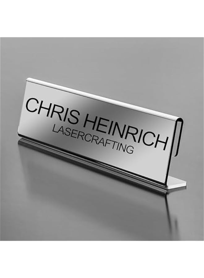 TRASSLE 10 Pack Clear Acrylic Name Holders 20x5cm Acrylic Name Plate for Desk Name Card Tent Holder Desk Sign Frame for Table Office Business Conference Meeting Room School Display Stand - Image 4
