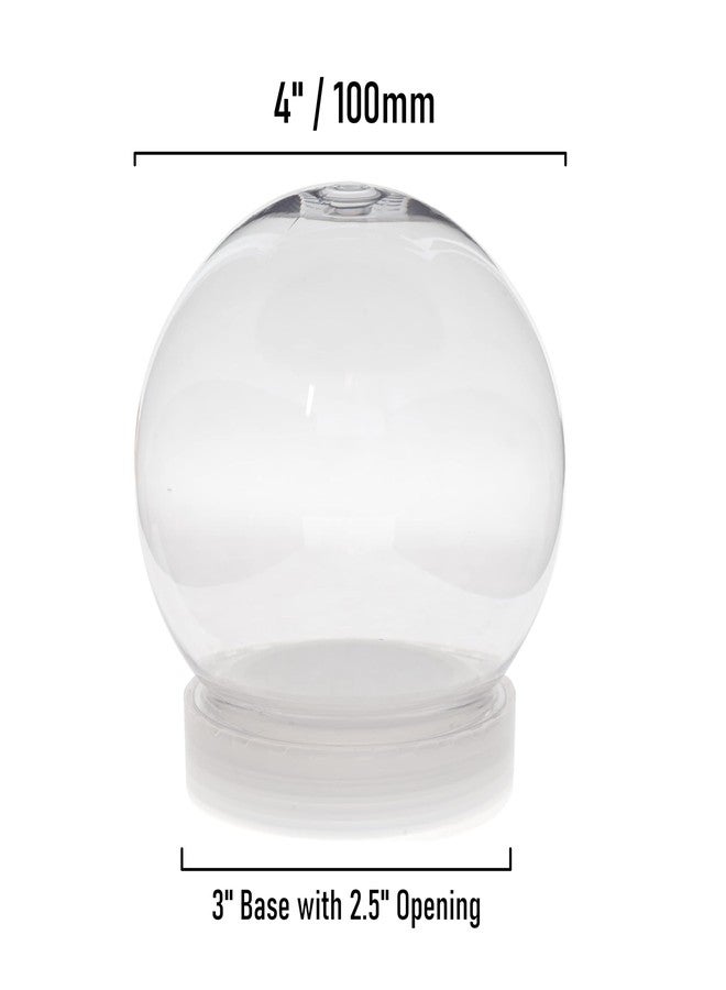 Creative Hobbies Pack of 6 (100mm) 4 Inch DIY Snow Globe Water Globe - Clear Plastic with Screw Off Cap | Perfect for DIY Crafts and Customization - Image 4