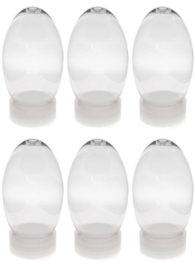 Creative Hobbies Pack of 6 (100mm) 4 Inch DIY Snow Globe Water Globe - Clear Plastic with Screw Off Cap | Perfect for DIY Crafts and Customization - Image 1