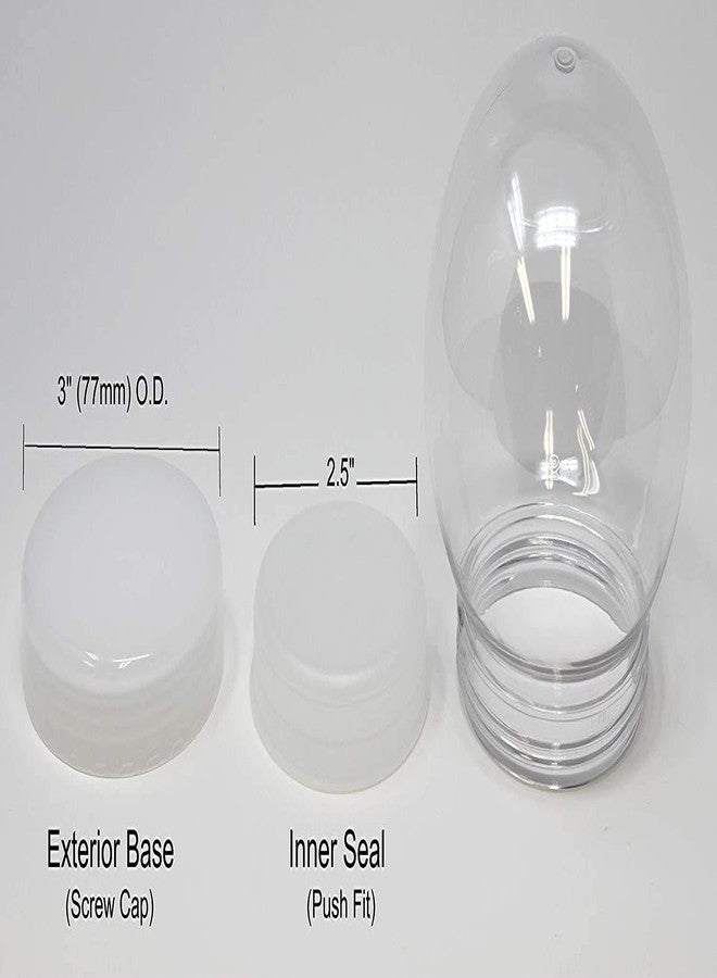 Creative Hobbies Pack of 6 (100mm) 4 Inch DIY Snow Globe Water Globe - Clear Plastic with Screw Off Cap | Perfect for DIY Crafts and Customization - Image 5