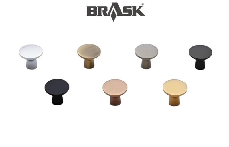 BRASK BRASK Solid Brass Knobs for Drawers Cabinets Wardrobes Kitchen Drawers Drawer Pulls Round Shape 28 mm Model No 005 Antique 1  - Image 5